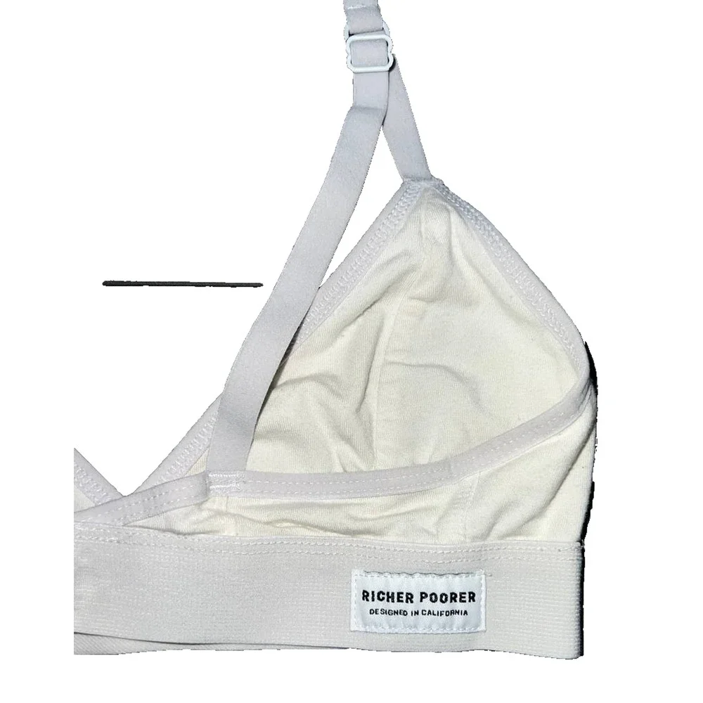 RICHER POORER Classic Bralette White) cotton adjustable Small A005057